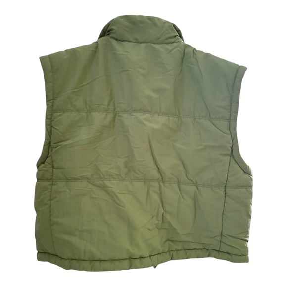 THREAD And SUPPLY Sage Green Quilted Puffer Vest Large Gorpcore Cozy Layering - Picture 2 of 6
